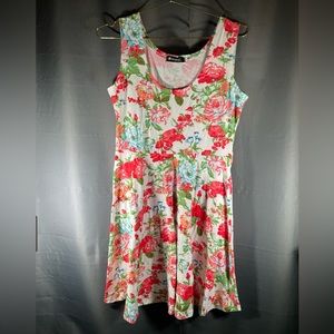 Soft women’s Measoul Flower Tank Dress Flowing Skirt -large